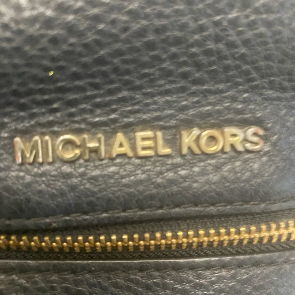 Michael Kors Rhea Black Pebbled Leather Backpack